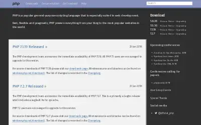 php.net in 2018