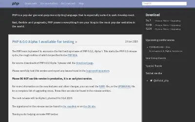 php.net in 2020