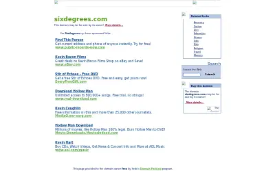 sixdegrees.com in 2005
