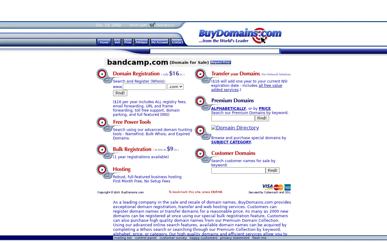 bandcamp.com in 2000