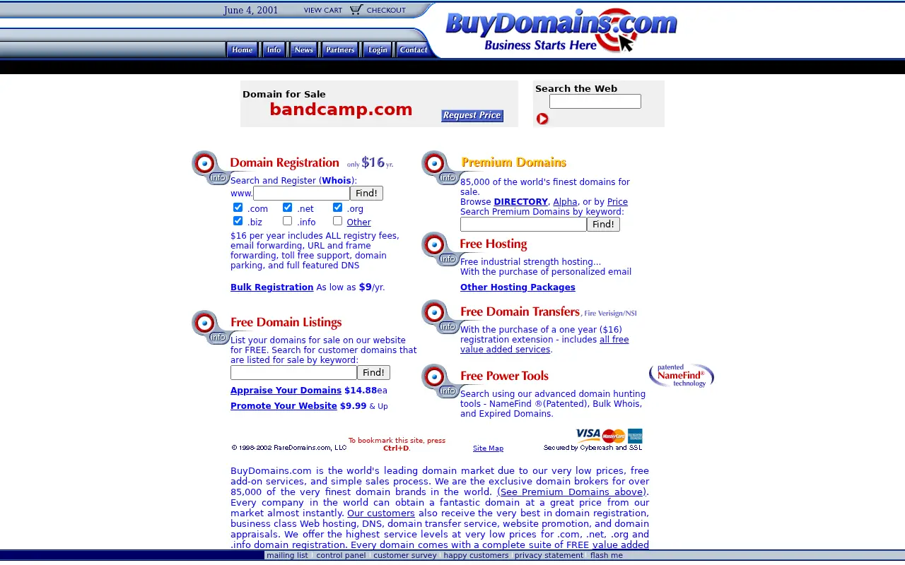 bandcamp.com in 2001