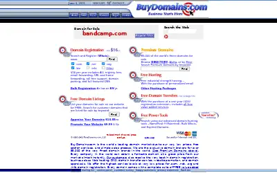 bandcamp.com in 2001