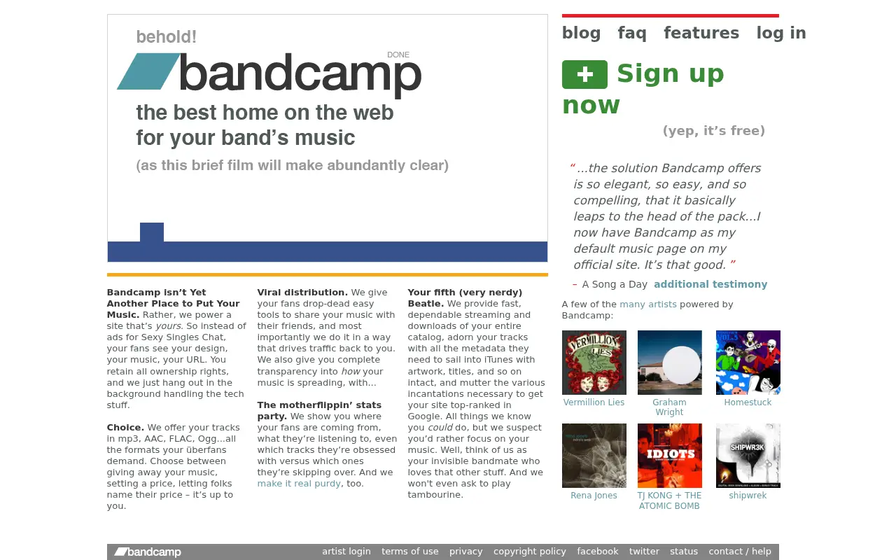 bandcamp.com in 2010