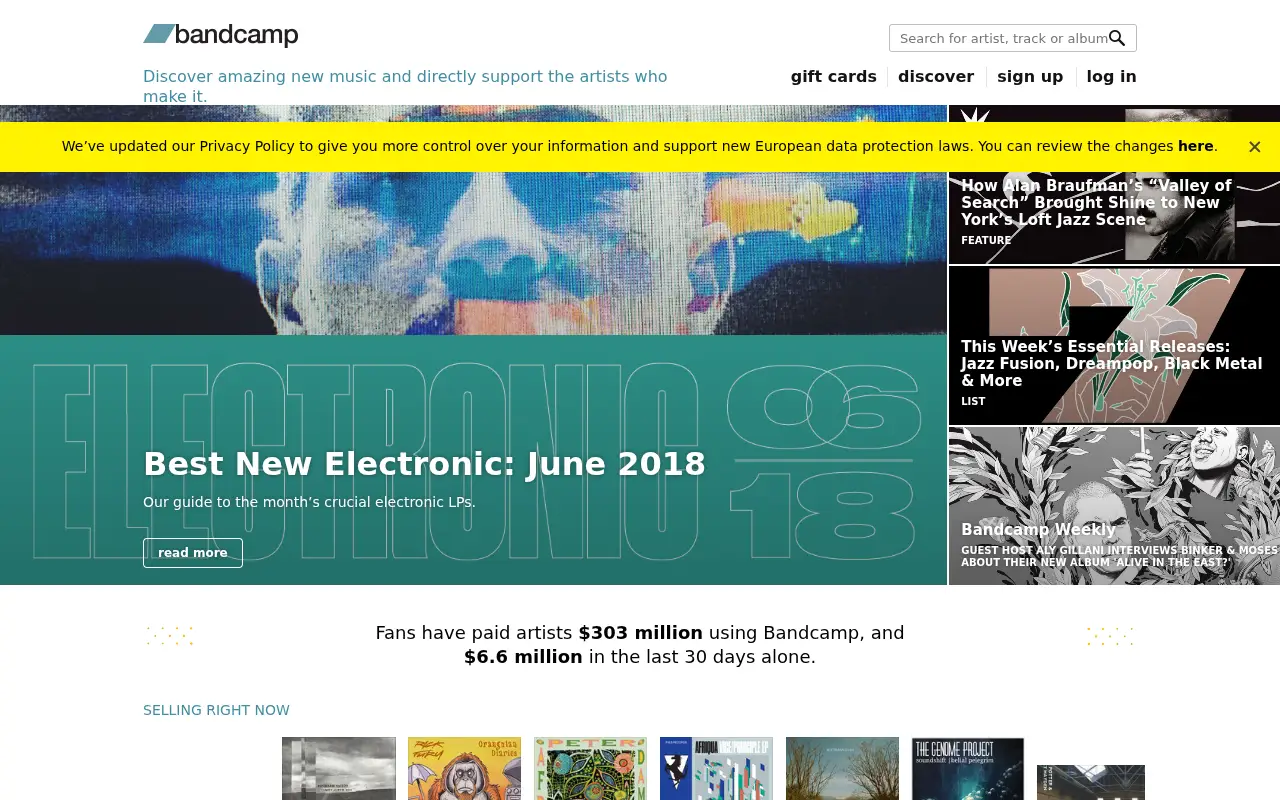 bandcamp.com in 2018