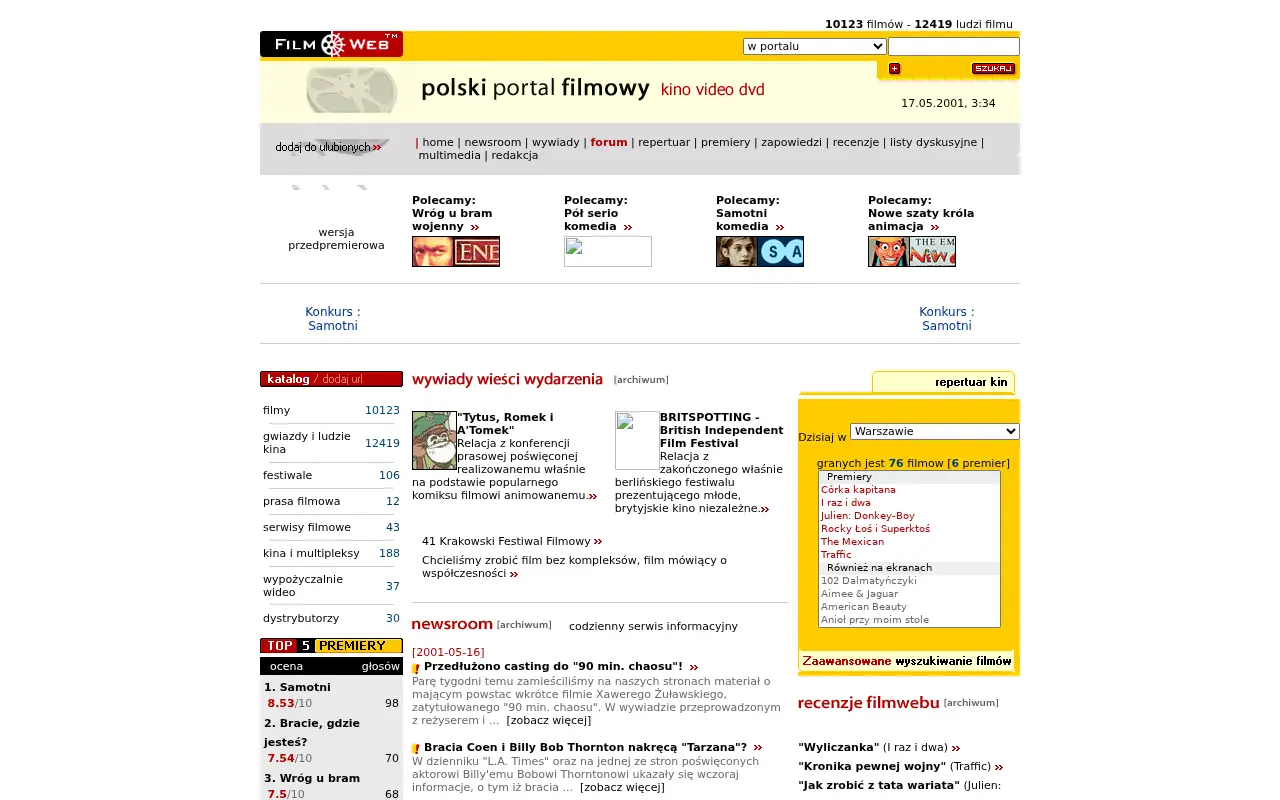 filmweb.pl on May 17, 2001
