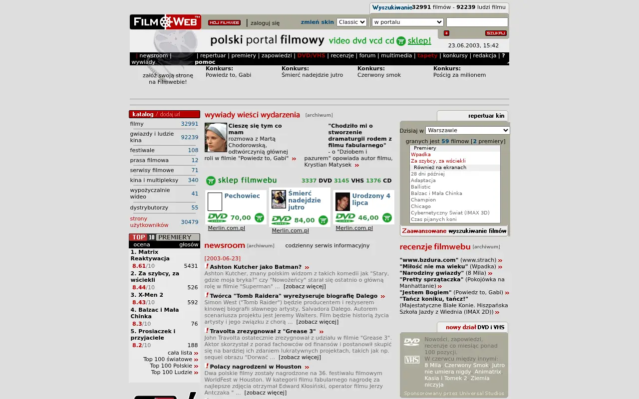 filmweb.pl on June 23, 2003