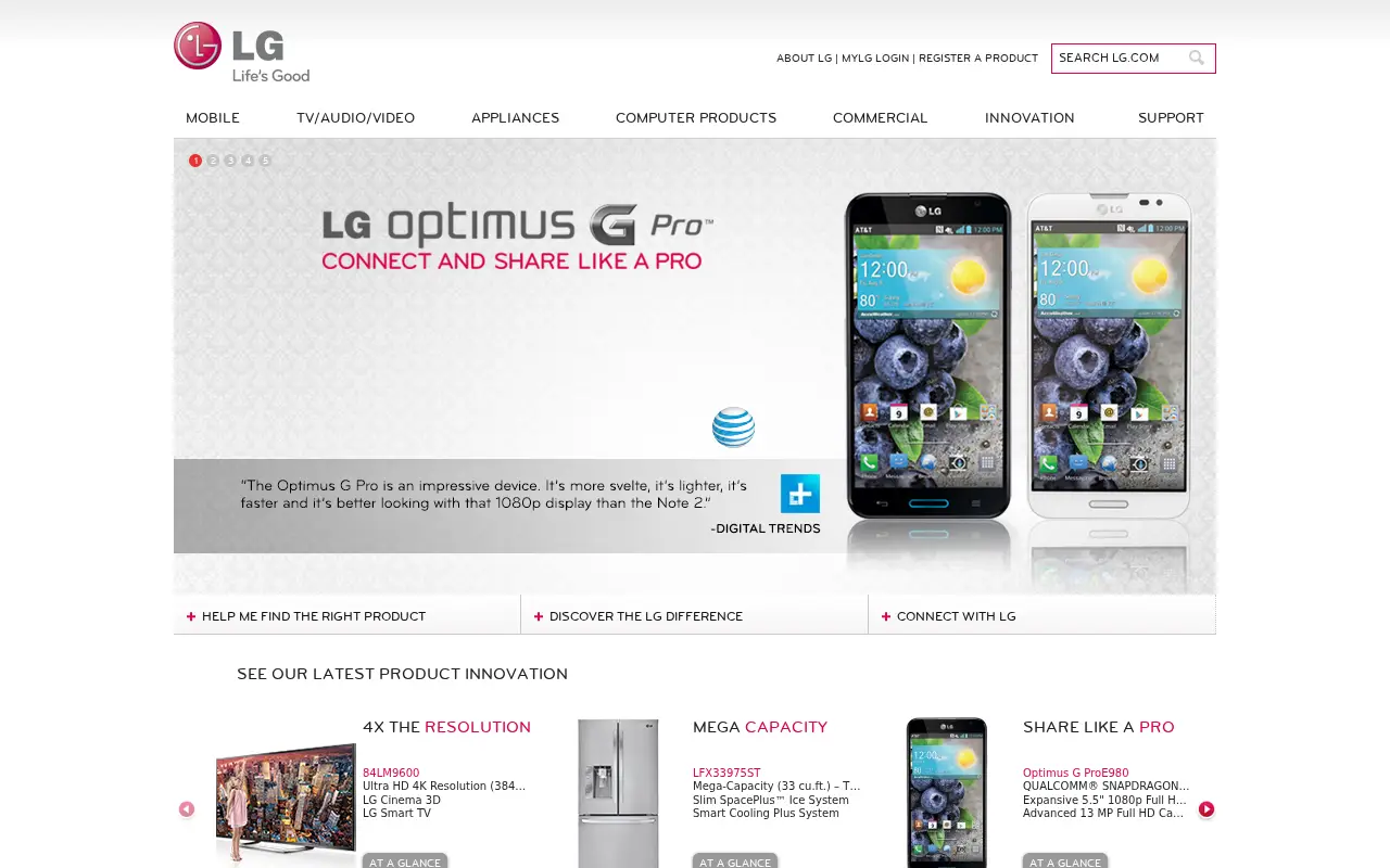 lge.com in 2013