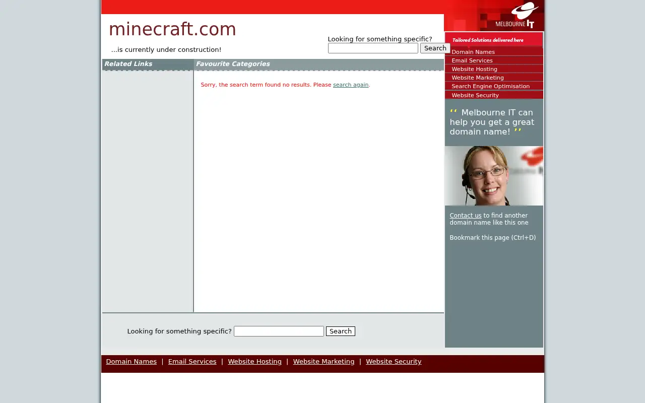 minecraft.com in 2010