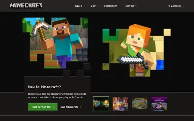 minecraft.com in 2024