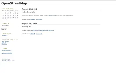 openstreetmap.org in 2004
