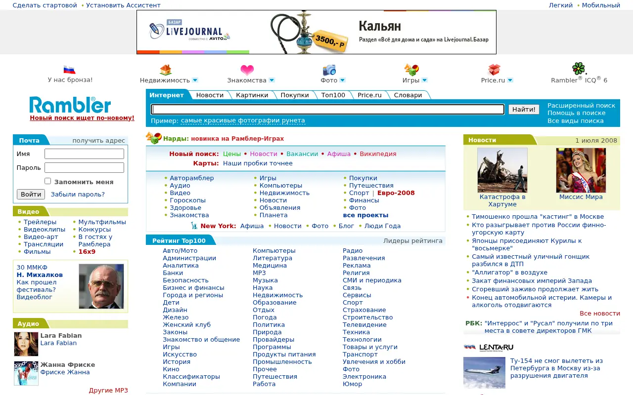 rambler.ru in 2008