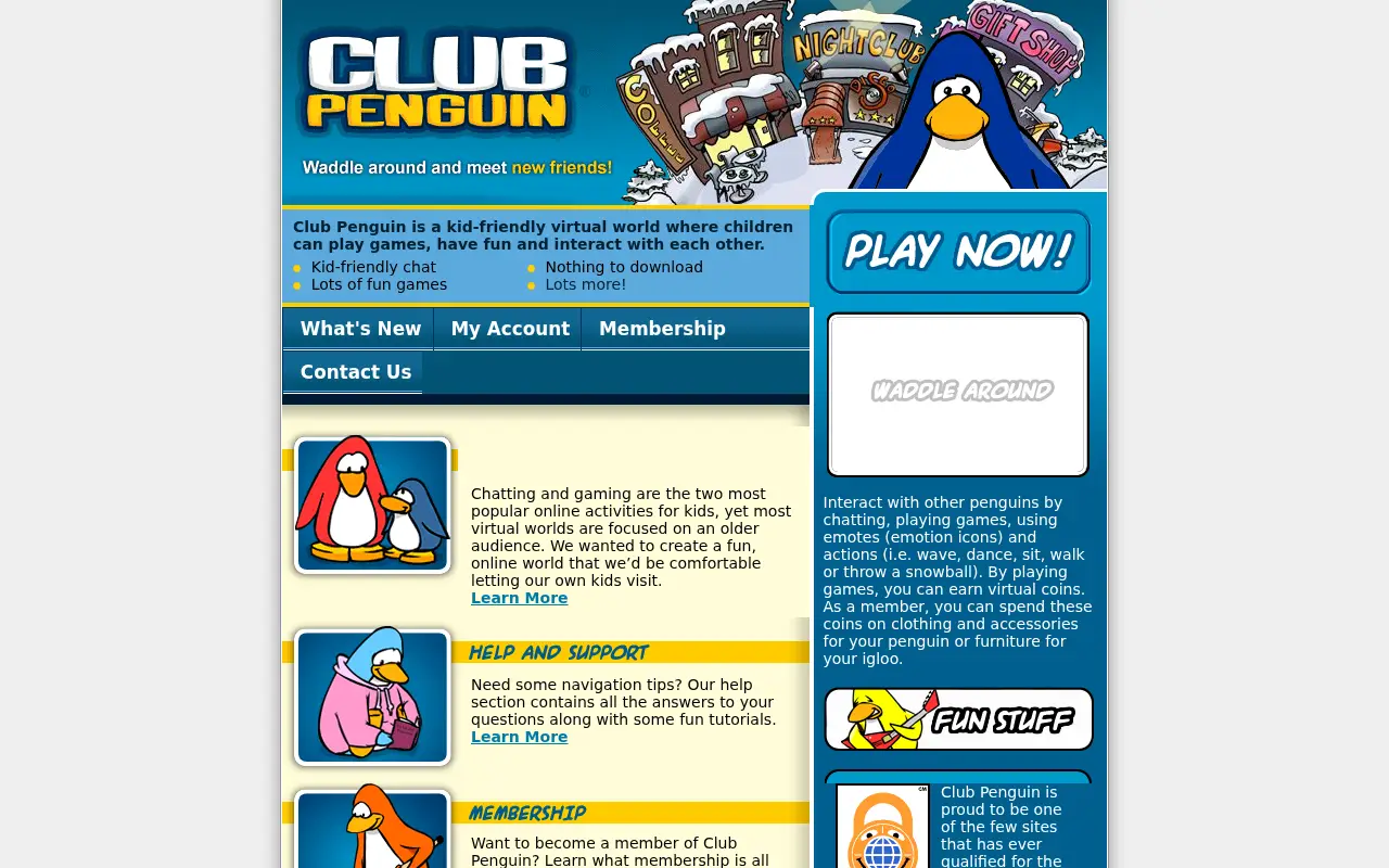 clubpenguin.com in 2006
