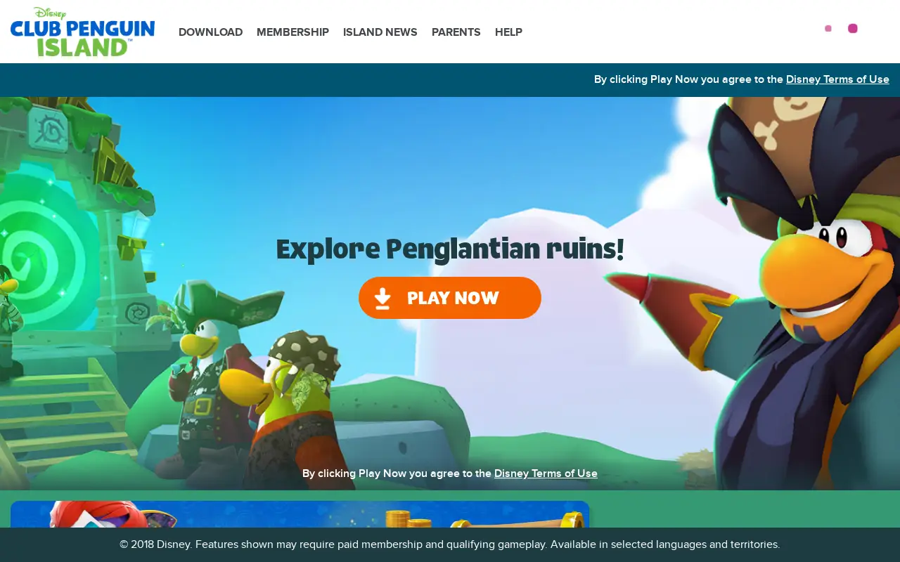 clubpenguin.com in 2018