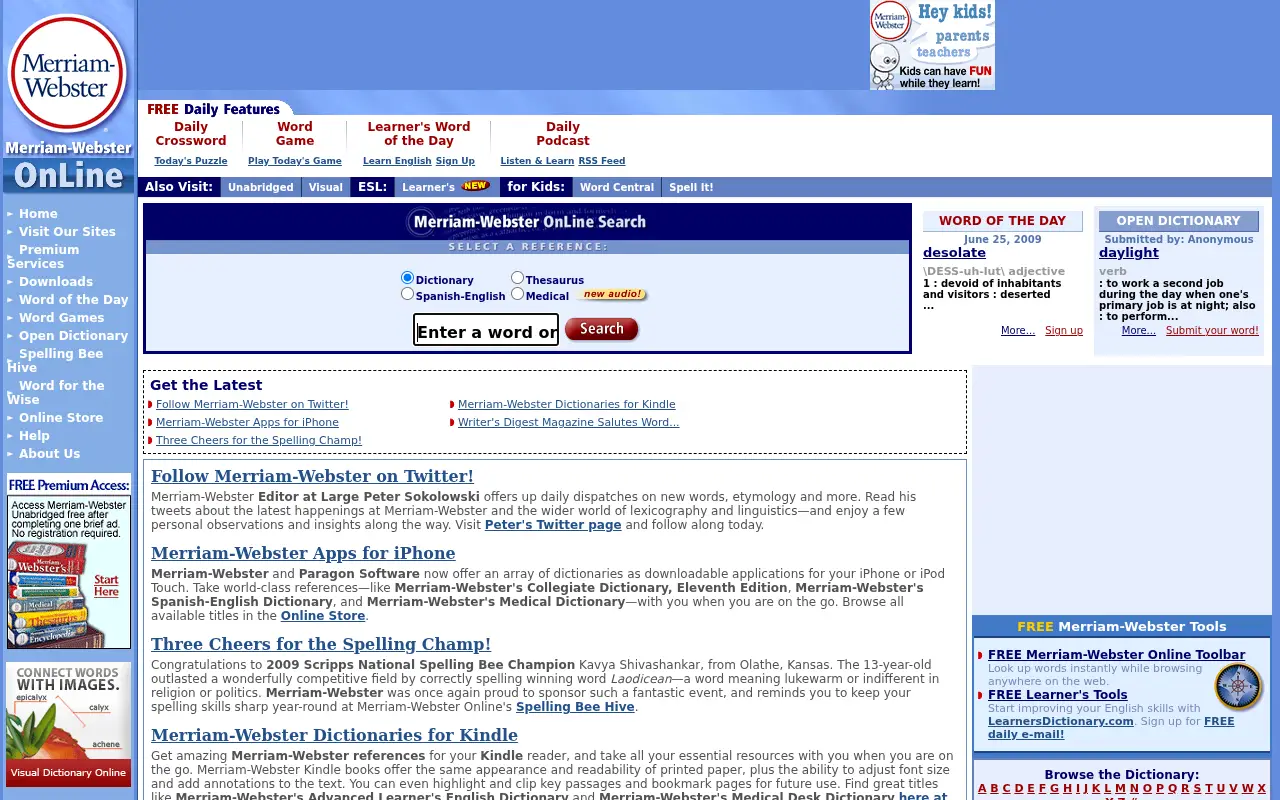 merriam-webster.com in 2009