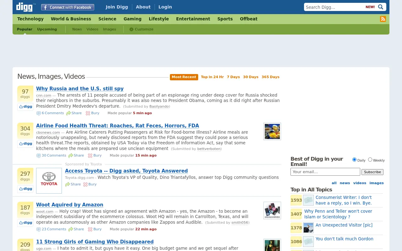 digg.com in 2010