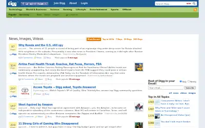 digg.com in 2010