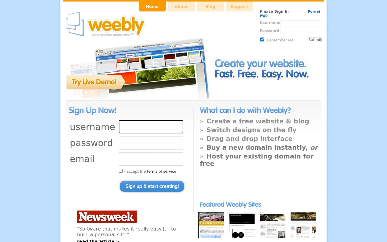 weebly.com in 2008