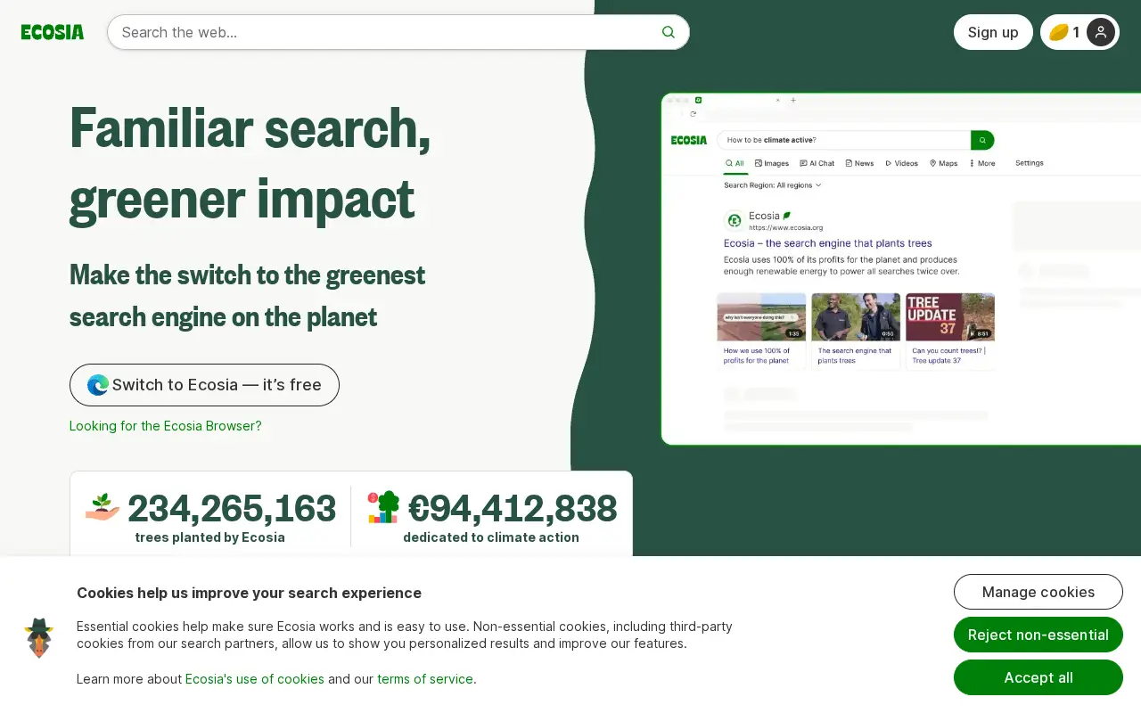 ecosia.org in 2025
