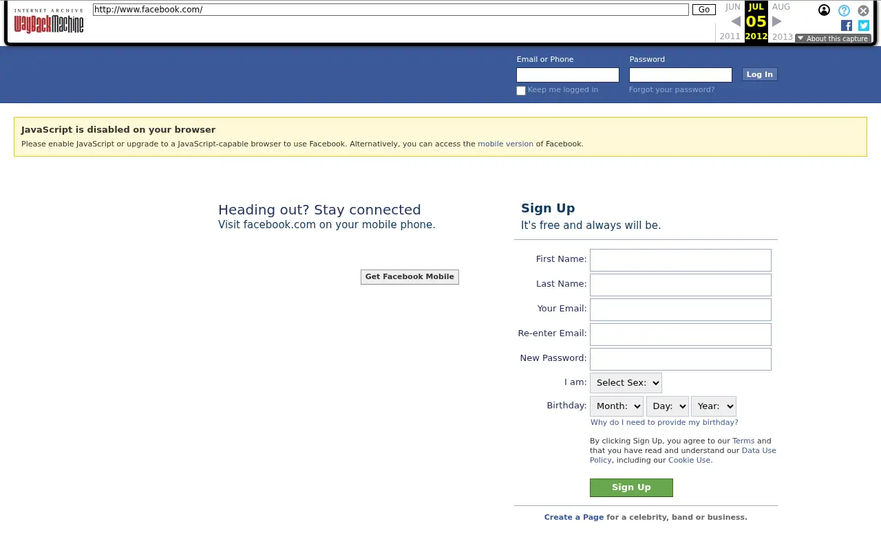 fb.com in 2012