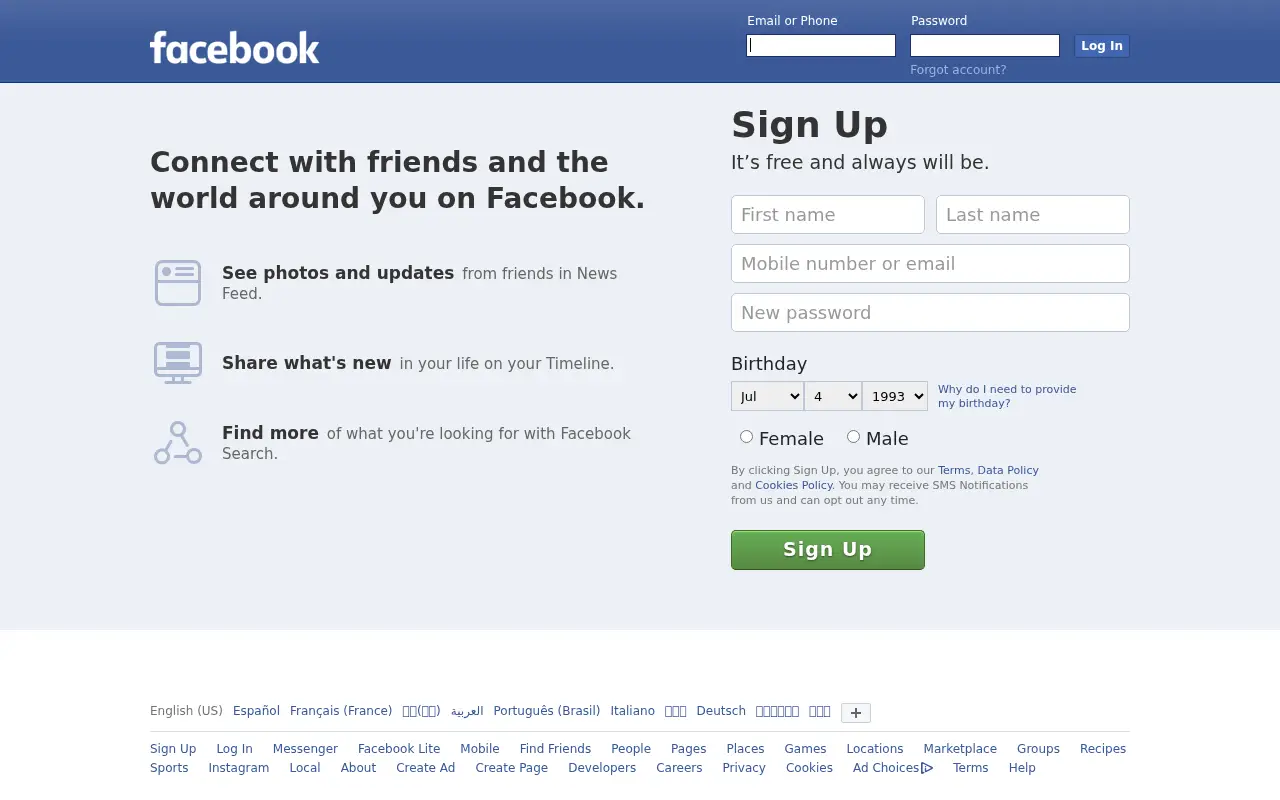 fb.com in 2018