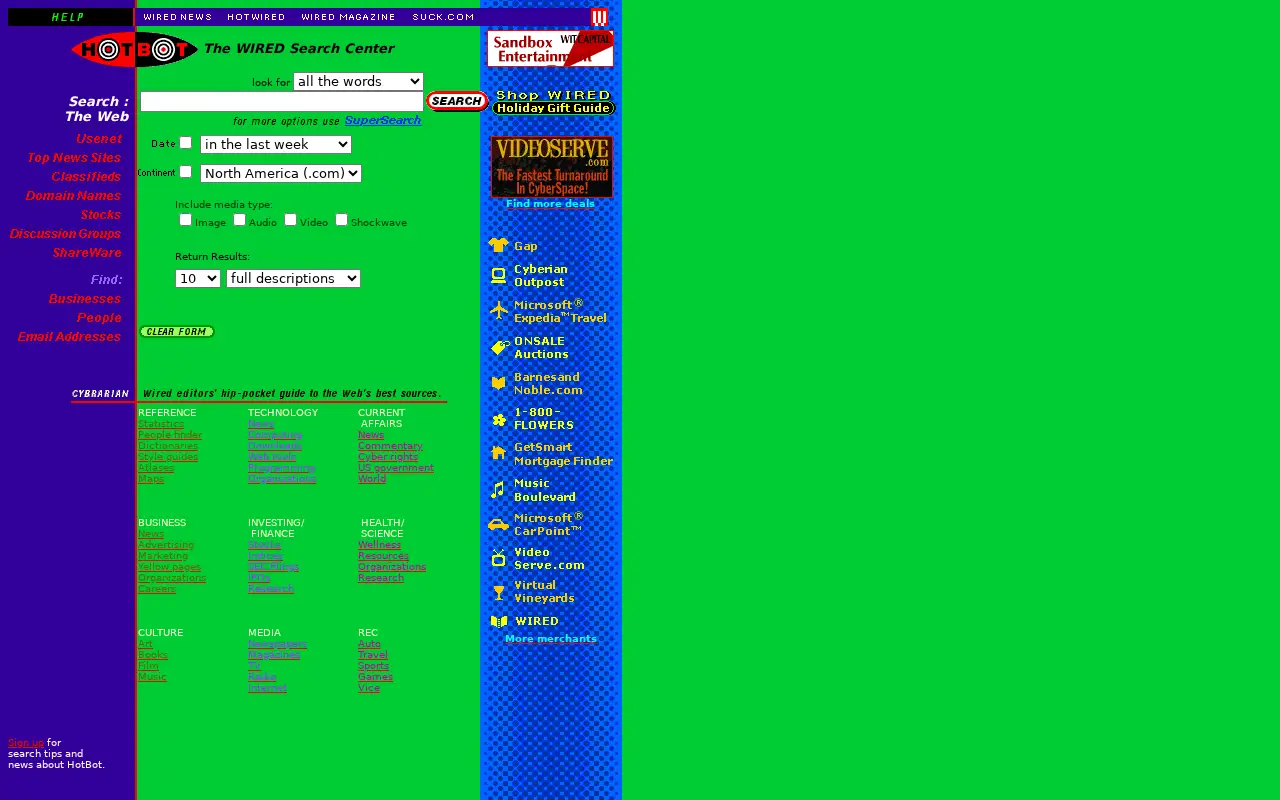 hotbot.com in 1997