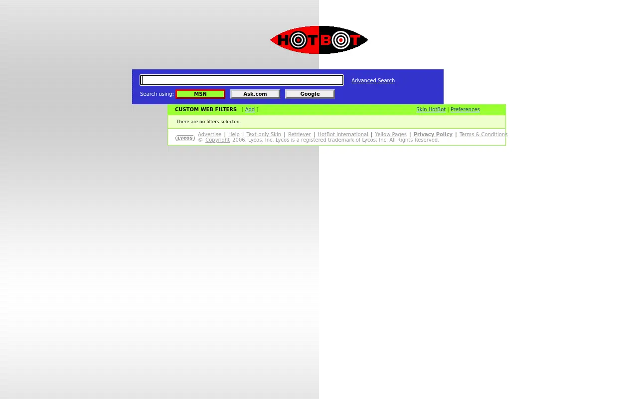 hotbot.com in 2006