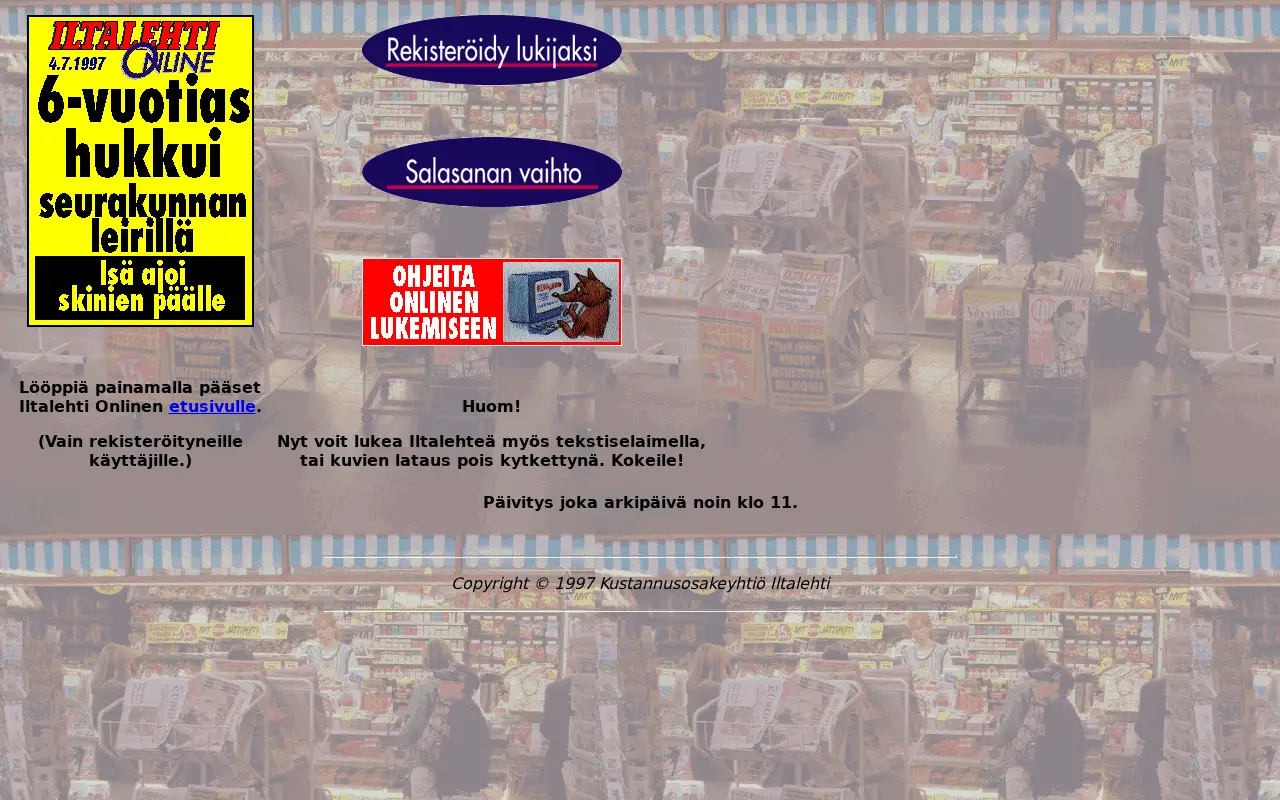 iltalehti.fi in 1997