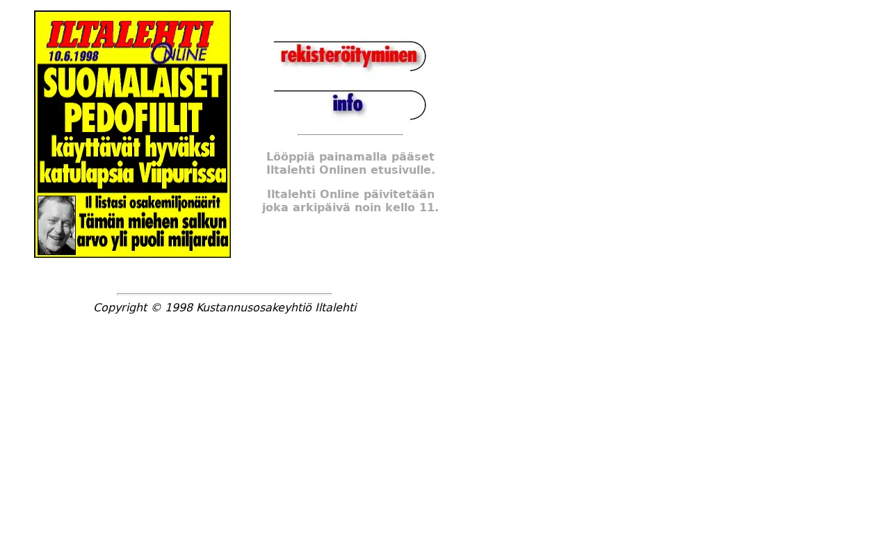 iltalehti.fi in 1998