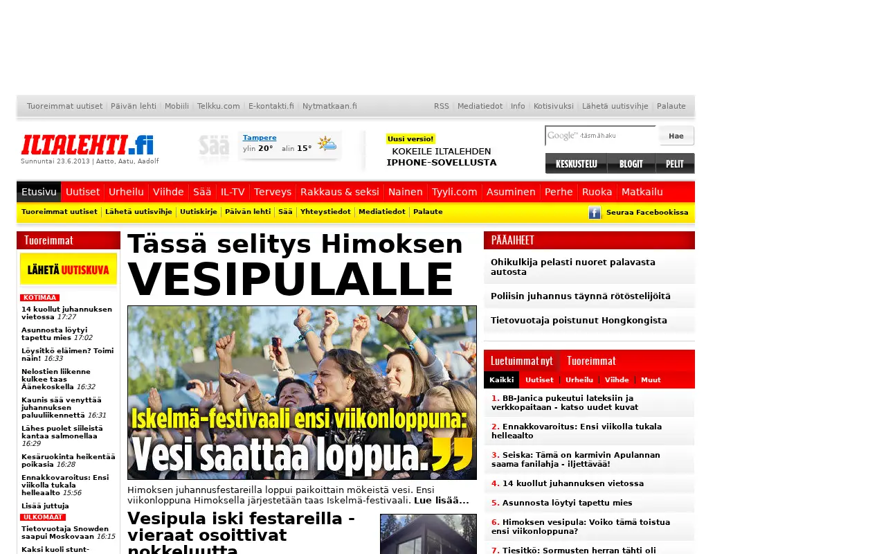 iltalehti.fi in 2013