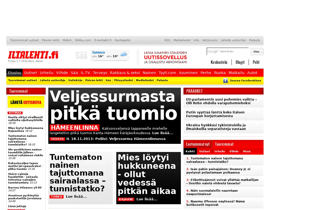 iltalehti.fi in 2014