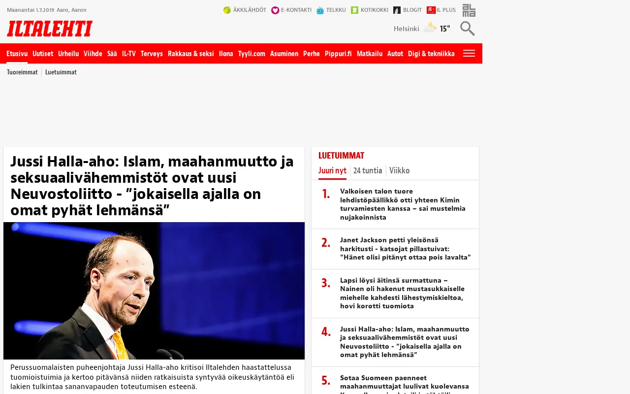 iltalehti.fi in 2019