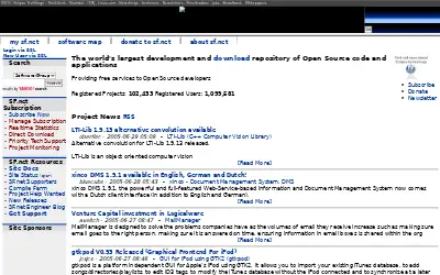 sourceforge.net in 2005