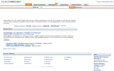 sourceforge.net in 2008