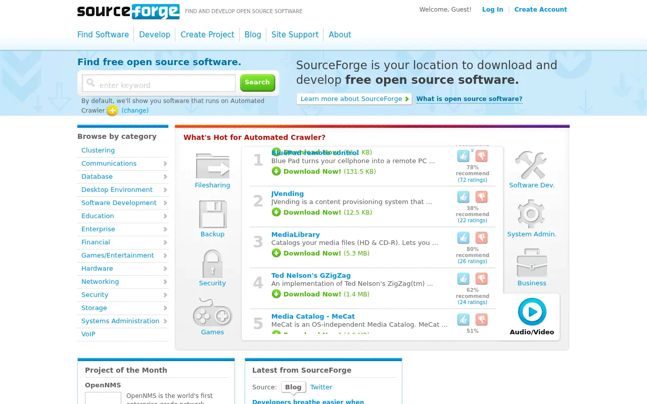 sourceforge.net in 2010