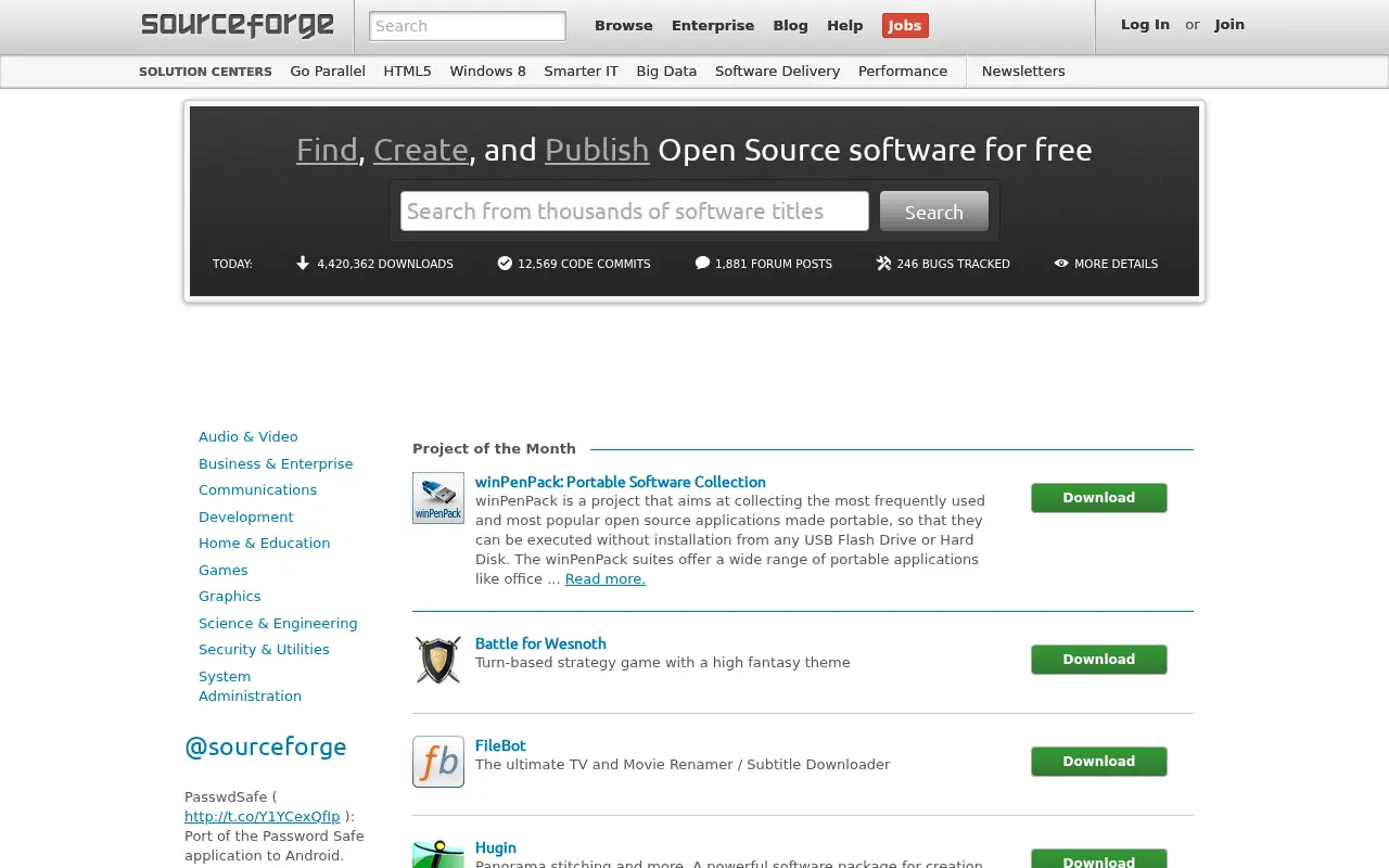 sourceforge.net in 2013