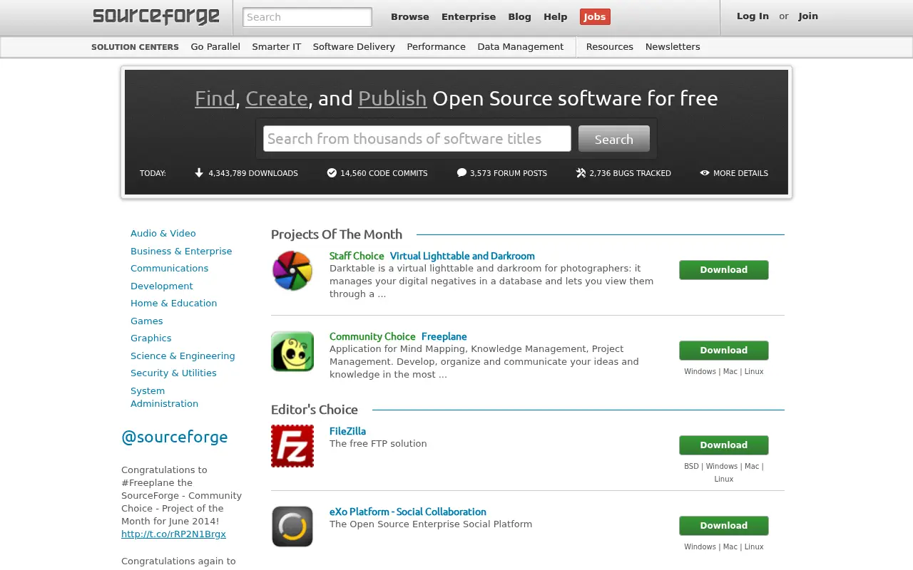 sourceforge.net in 2014