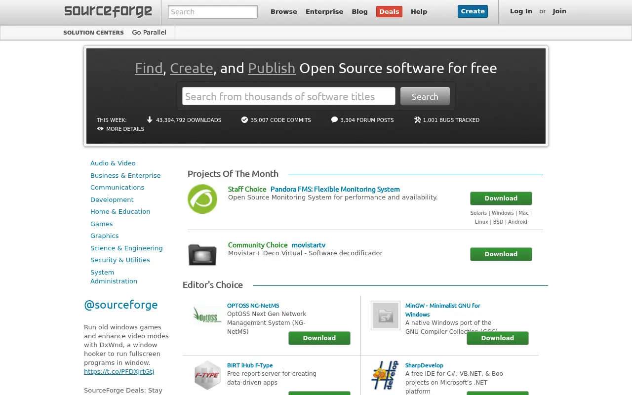 sourceforge.net in 2016