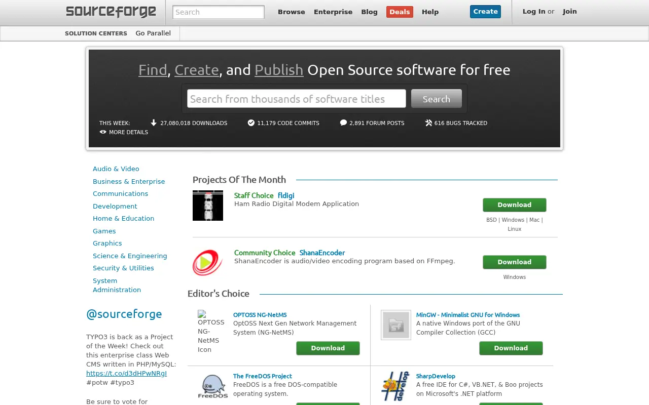 sourceforge.net in 2017