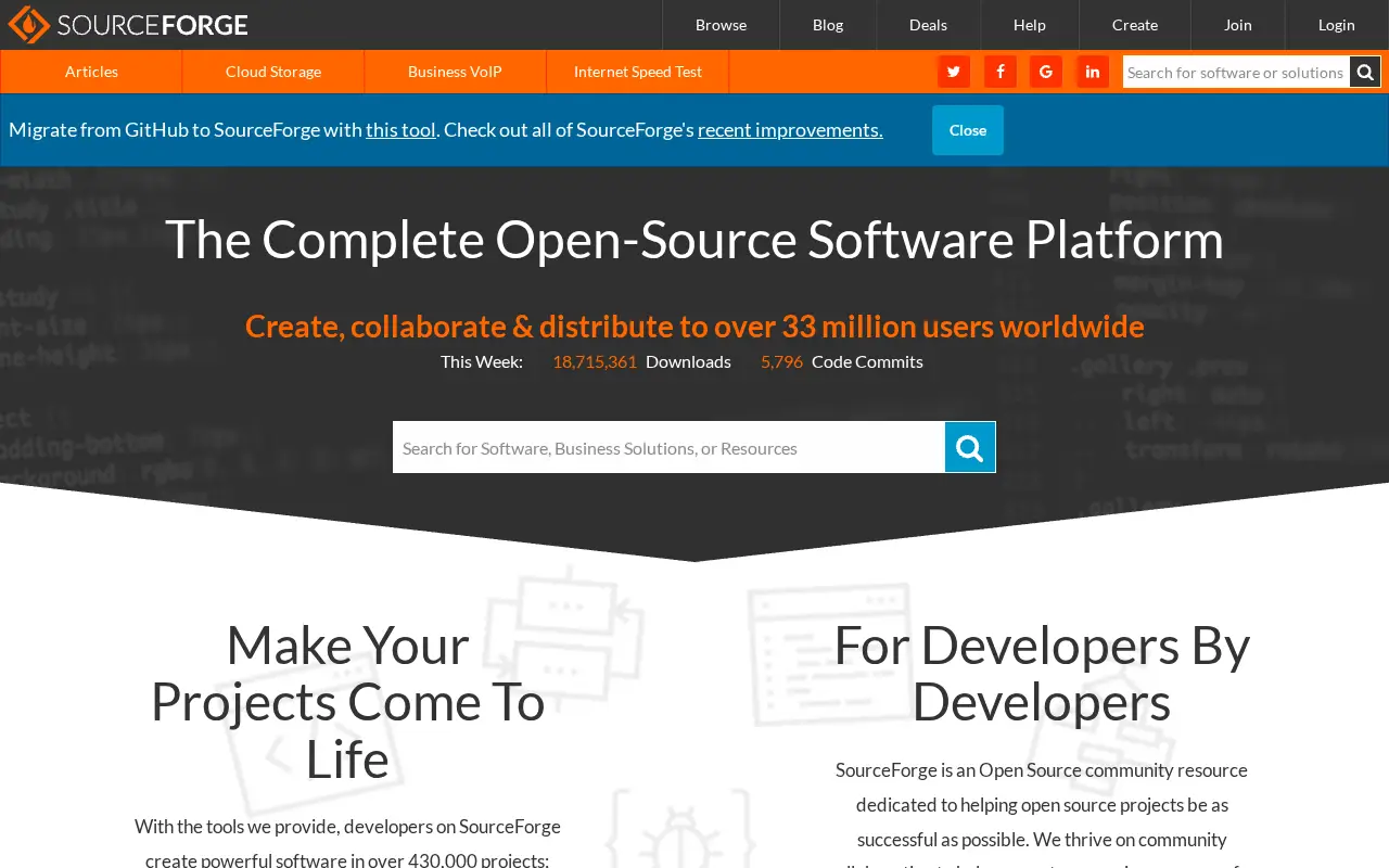 sourceforge.net in 2018