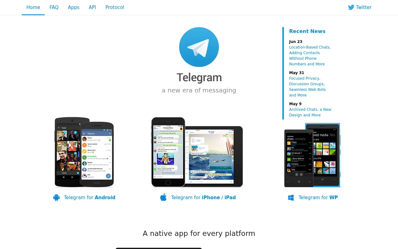 telegram.org in 2019