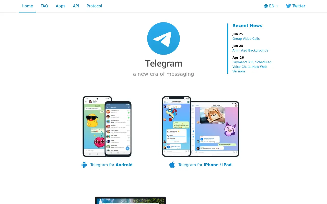 telegram.org in 2021
