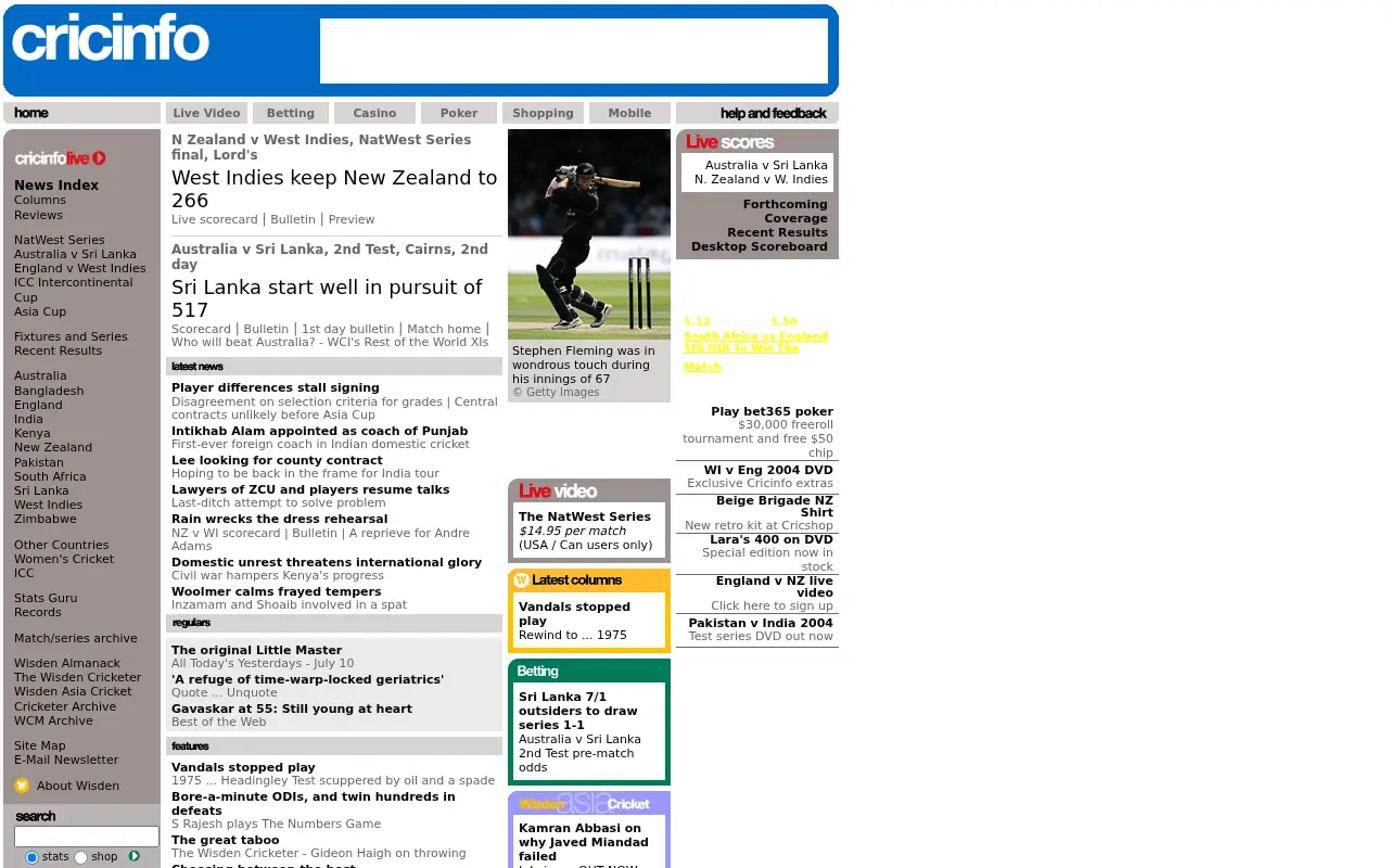 cricinfo.com in 2004