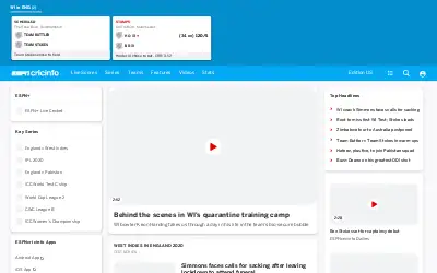 cricinfo.com in 2020