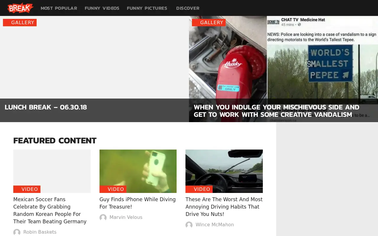 break.com in 2018