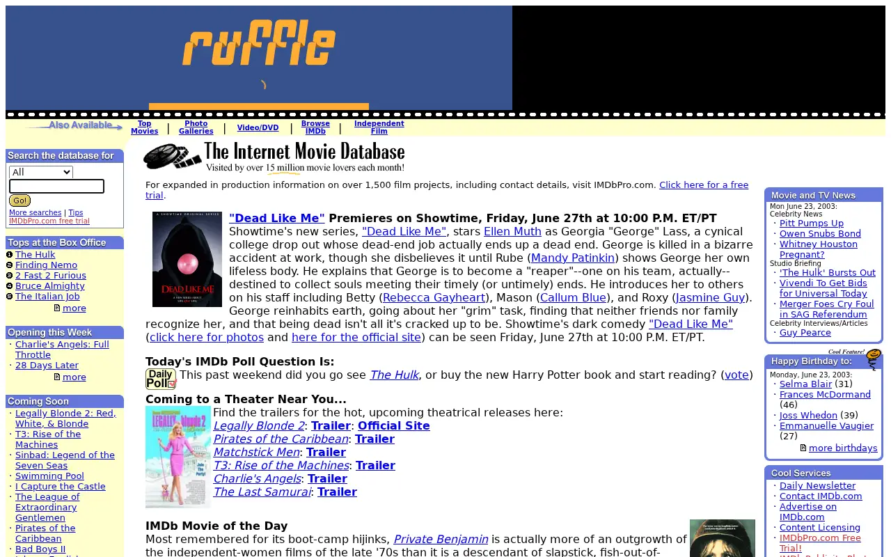 imdb.com on June 24, 2003