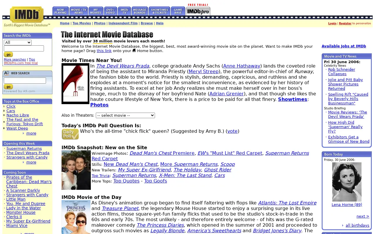 imdb.com in 2006