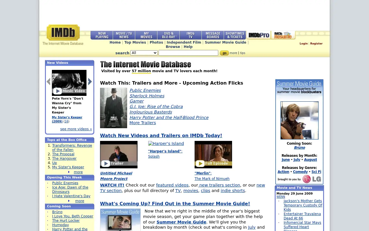 imdb.com in 2009