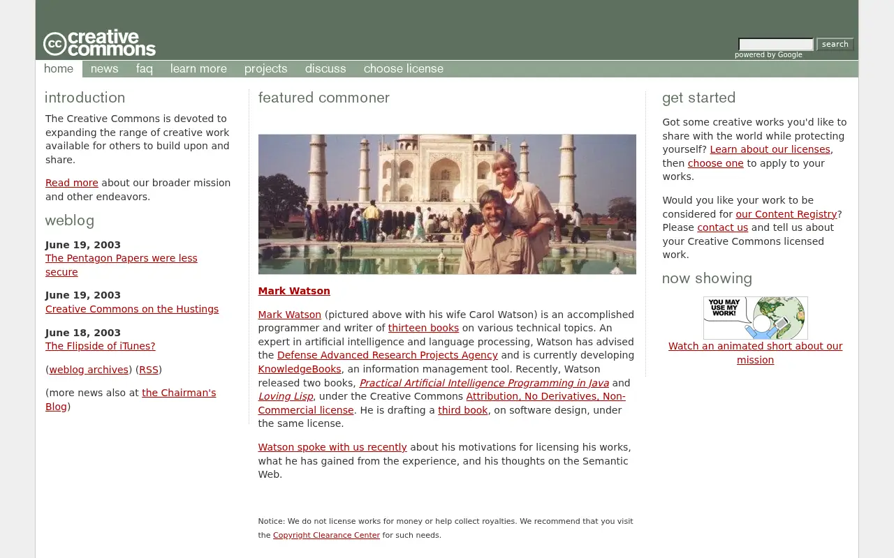 creativecommons.org in 2003