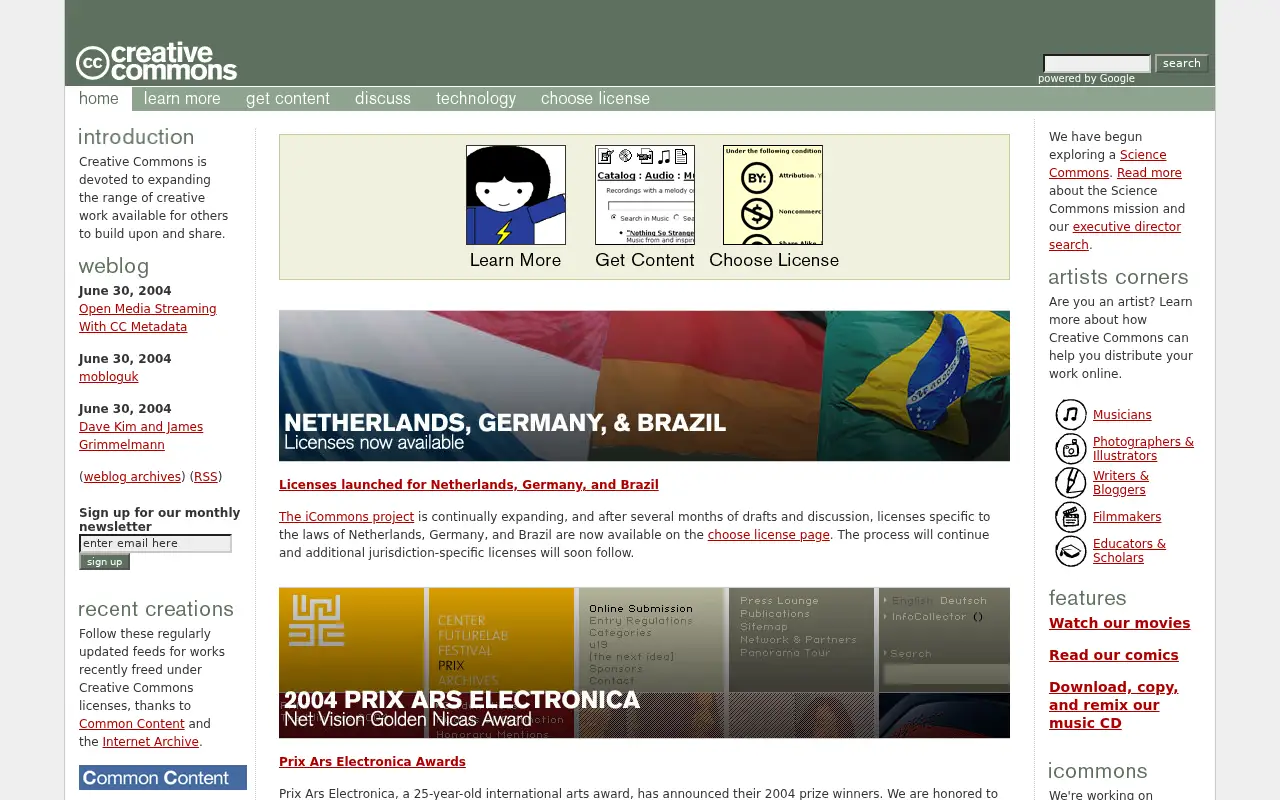 creativecommons.org in 2004