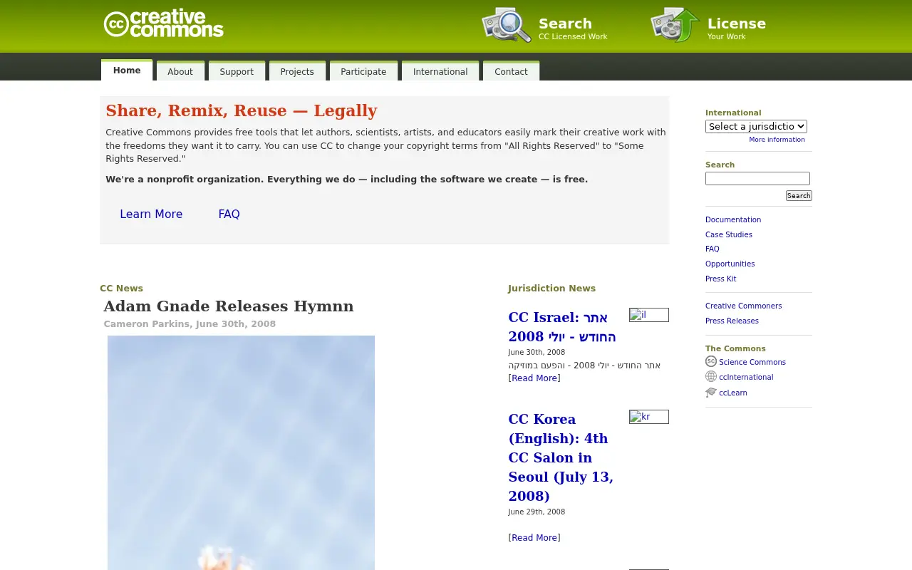 creativecommons.org in 2008